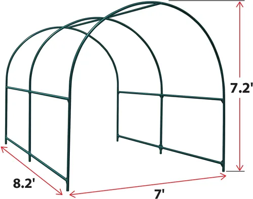 Miniatura 2 de YardGrow Greenhouse Frames for Larger Hot Garden House Support Arch Frame Climbing Plants/Flowers/Vegetables Outdoor (8.2x7x7.2 FT)