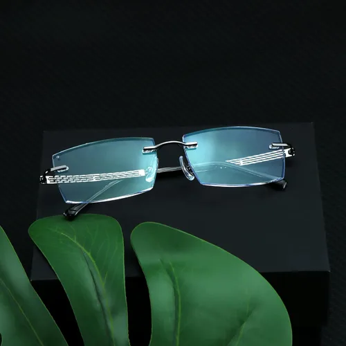 Miniatura 4 de LifeArt Gafas de lectura con bloqueo de luz azul, anti rayos azules, reducen la fatiga ocular, marco sin montura con diamante elegante