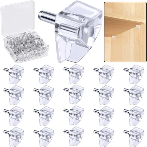 3 milímetros o 1/8 pulgada Clavijas de soporte de estante, Clavijas de soporte para estante de gabinete, Clavijas de reemplazo de plástico