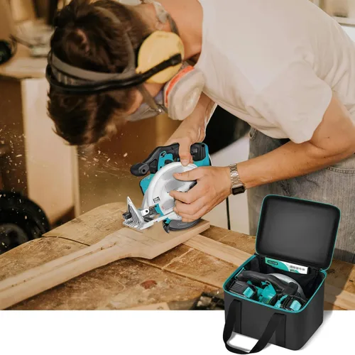 Miniatura 7 de Bolsa de herramientas universal para sierra circular DEWALT 20V MAX de 6.5 pulgadas DCS391B/DCS565B, para Makita XSS02Z 18V Sierra Circular, solo