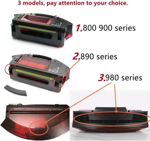 Miniatura 4 de Serie 980 AeroForce - Caja de repuesto compatible con IRobot Roomba 980 Series 980 980 981 Robot Aspirador Reparación Accesorios de Mantenimiento