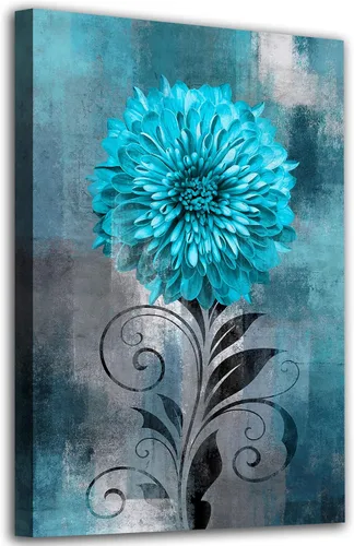 Miniatura 9 de NINEASO Arte de pared con flores abstractas, cuadros de lienzo de flores rústicas para dormitorio, baño, decoración de pared, impresiones modernas