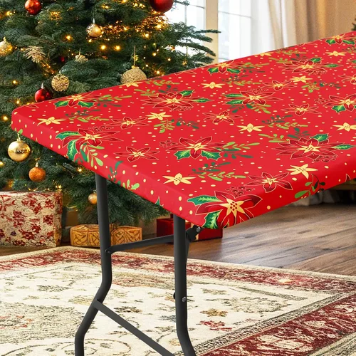 Miniatura 25 de homing Mantel cuadrado ajustable de poliéster impermeable, protector de mesa lavable para picnic, campamento, al aire libre (negro, 34 x 34 pulgadas)