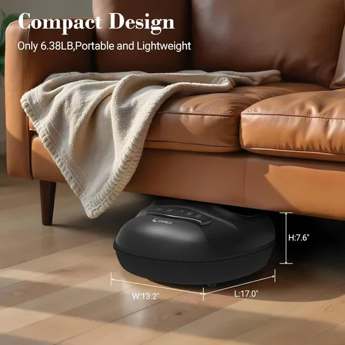 Miniatura 8 de CuPiLo Masajeador de Pies FSA con Calor y Control Remoto - Elegible para HSA, Masajeador de Pies para Fascitis Plantar y Neuropatía, Amasado