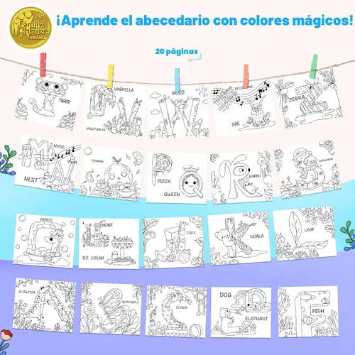 Miniatura 2 de JoyCat Libros de pintura con agua para colorear para niños pequeños, juegos de pintura de acuarela para niños de 3 a 5 años, 4 a 8 años, actividades
