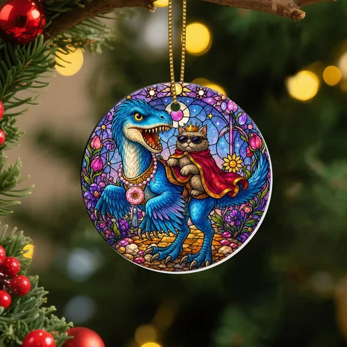Miniatura 29 de Adornos Colgantes de Navidad Ho-Ho-Ho de 2 Lados Impresos 2025, Regalos de Terror de Navidad para Amantes de las Películas, Adorno de Cerámica