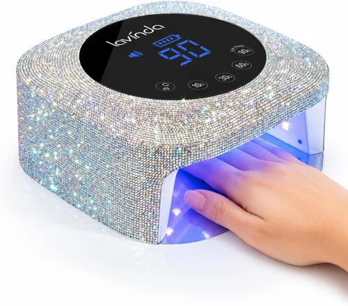 Miniatura 14 de Lavinda Lámpara de uñas LED UV de 54 W, luz de uñas de gel inalámbrica, lámpara UV recargable para uñas, secador de uñas LED profesional con rosado