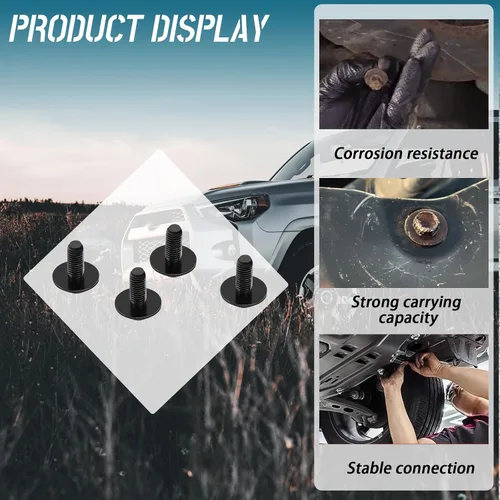 Miniatura 4 de 4 piezas de 12 mm de pernos y juntas de placa deslizante frontal superior compatibles con Toyota Tacoma 4Runner FJ Tundra Land Cruiser 2013-2020