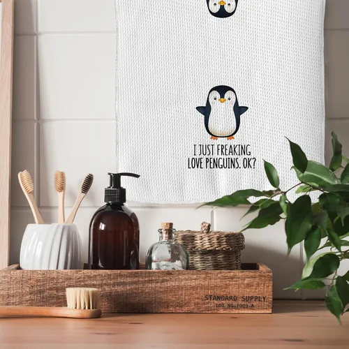 Miniatura 5 de TNUW Penguin Gifts - Toallas de cocina de 16 x 24 pulgadas, divertidos regalos de invierno para mujeres, paños de cocina con temática de animales