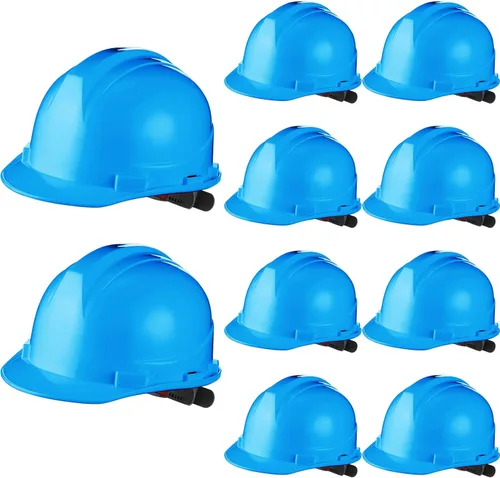 Miniatura 12 de Leumoi 10 piezas de casco de suspensión, casco duro de construcción para seguridad, estilo gorra de trinquete con correas de corona autoajustables