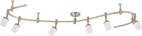Miniatura 12 de Catalina Lighting Lámpara de Techo con Riel de 96", Bronce Frotado con Aceite, Riel Flexible LED Transicional de 5 Luces, Bombilla Incluida
