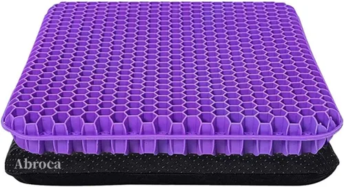 Cojín de gel para asiento para sentarse durante mucho tiempo, cojines de asiento doble grueso para escritorio de oficina, silla de ruedas para el