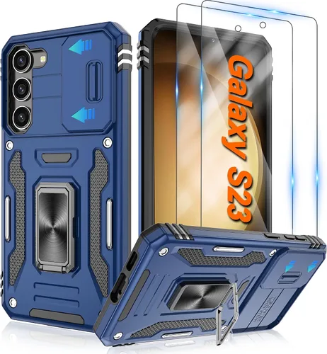 Miniatura 92 de Atump Funda para Motorola Moto G Play 2024 (4G) con [paquete de 2] protector de pantalla HD y cubierta para cámara deslizante, soporte de anillo