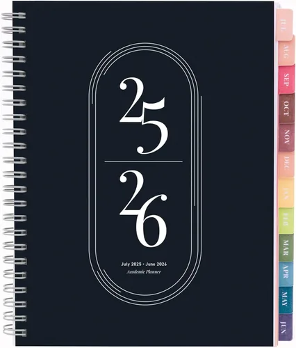 Miniatura 27 de Rileys - Agenda académica 2025-2026, agenda diaria, semanal y mensual, julio de 2025 a junio de 2026, páginas de notas para estudiantes