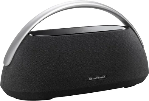 Harman Kardon Go + Play 3: altavoz Bluetooth portátil con sonido superior y 8 horas de reproducción, carga USB, autoajuste automático, micrófonos de