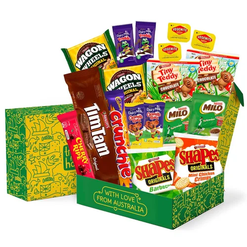 Miniatura 2 de Caja de aperitivos australianos con Tim Tams, Cadbury, Cherry Ripe, auténticos aperitivos australianos y dulces, gran regalo de Australia