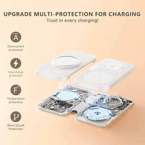 Miniatura 3 de Estación de carga rápida inalámbrica inalámbrica portátil 2026, cargador magnético 3 en 1 para iPhone 17 16 15 14 13 12 Pro Max Plus, Apple Watch