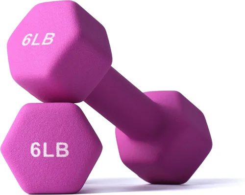 Miniatura 32 de Portzon Mancuernas de neopreno con agarre antideslizante para ejercicio de entrenamiento corporal total y tonificación muscular, compatible con 2
