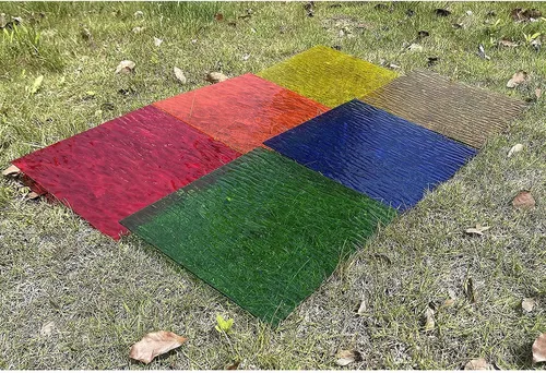 Miniatura 4 de Hojas de mosaico de vitrales de 12 x 12 pulgadas, paquete de 6 (total 5.8 pies cuadrados), coloridas hojas de arte y manualidades para aficionados