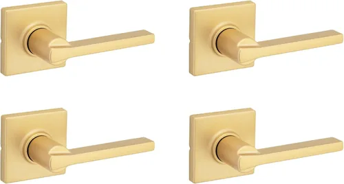 Miniatura 19 de Kwikset Casey Manija de Puerta Simulada, Palanca de Un Solo Lado para Closets, Puertas Dobles Francesas y Despensa, Palanca Interior Reversible