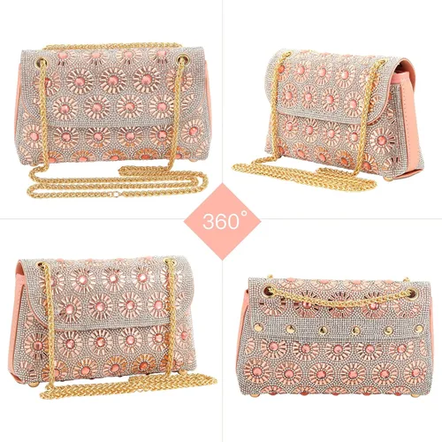 Miniatura 7 de HILELIFE Elegantes bolsos de mano de noche con diamantes de imitación, bolsos de noche con diamantes de imitación para bodas, fiestas y ocasiones