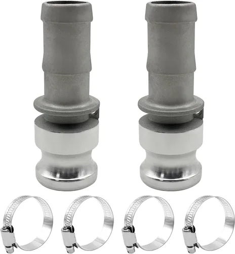 2 unidades de manguera de aluminio tipo E E-200 de 2 pulgadas tipo E con 4 abrazaderas de manguera con vástago de manguera (2 pulgadas, tipo E)