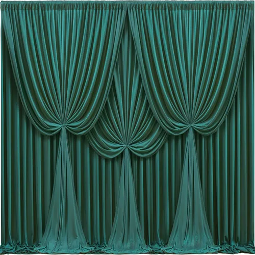 Miniatura 31 de Cortinas de fondo azul bebé de 8 x 10 pies para bodas, cortinas de fondo de poliéster sin arrugas, para baby shower, fiestas de cumpleaños