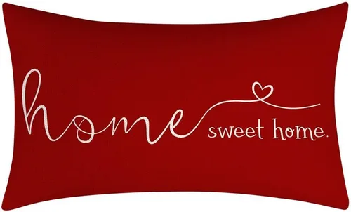 Miniatura 11 de Fundas de almohada decorativas estilo casa de campo con citas "Home Sweet Home", 18 x 18 pulgadas, funda de cojín lumbar decorativa para casa