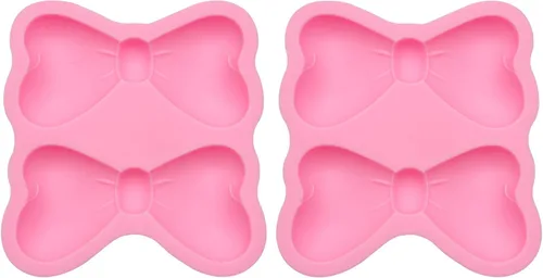 Miniatura 9 de Molde de lazo de silicona, 2 paquetes de moldes de silicona para pastel de chocolate, decoración de cupcakes, pasta de goma de mascar
