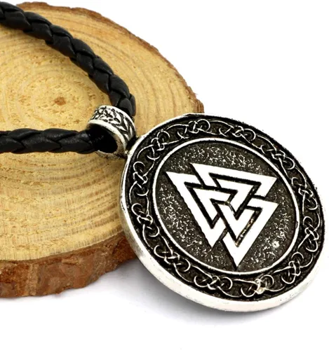 Miniatura 3 de Leprato Collar vikingo nórdico, amuleto de runa vikinga nórdica, dije de amuleto vikingo, regalo de joyería para hombres y mujeres