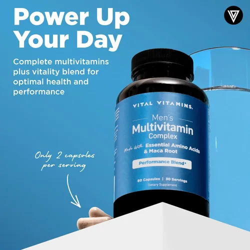 Miniatura 2 de Vital Vitamins Polvo de péptidos de colágeno múltiple + multivitaminas para hombres