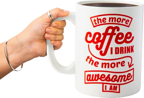 Miniatura 6 de Taza de café extra grande de 64 onzas – Tazas de café gigantes para los amantes – Tazas de cerámica altas resistentes – Taza grande para té – Apto