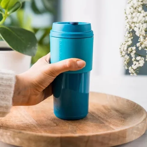 Miniatura 2 de Tupperware New Tupperware ECO+ - Taza de café para llevar, 16.6 fl oz / 16 oz en el mar Caribe