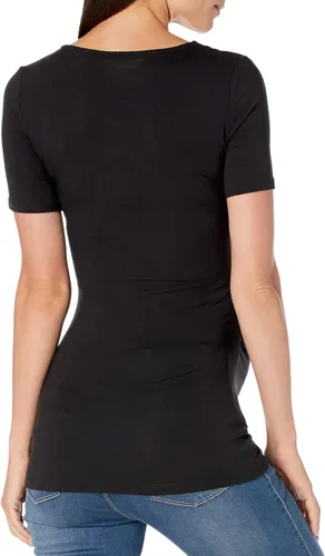 Miniatura 3 de Tienda Essentials Camiseta de maternidad de manga corta con cuello en V para mujer, paquete de 2