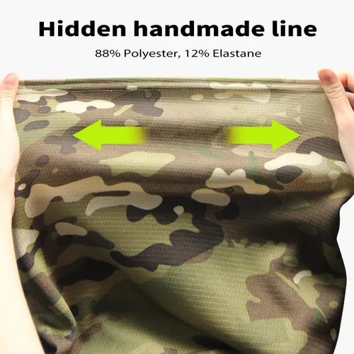 Miniatura 3 de Máscara facial de camuflaje militar, bandana, pasamontañas, capucha para hombres y mujeres, entrenamiento táctico, ciclismo, esquí, resistente al