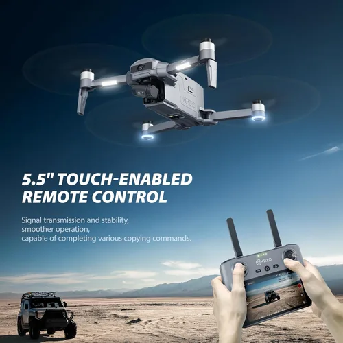 Miniatura 4 de Contixo Drone para adultos, video 4K/30FPS, cardán de 2 ejes y EIS, evitación de obstáculos, control remoto de pantalla táctil de 5.5 pulgadas