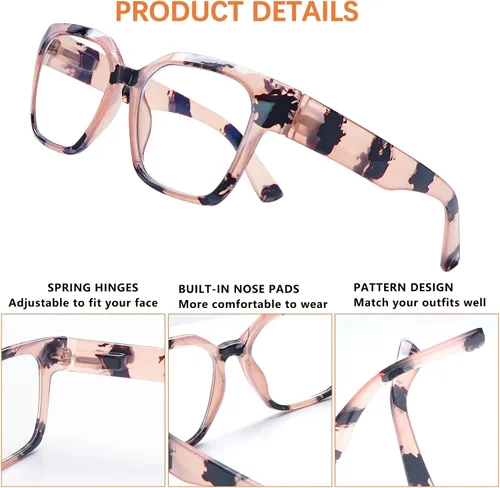 Miniatura 3 de 6 Pack Reading Glasses for Women Blue Light Blocking Reading Glasses Computer Readers with Spring Hinge Eyeglasses