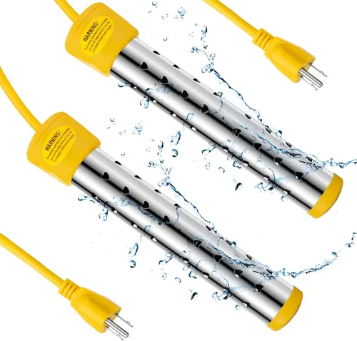 Miniatura 11 de Treela 2 Piezas Calentadores de Agua de Inmersión Portátiles Eléctricos Sumergibles para Piscina/Jacuzzi con 304 SS para Bañera, Cubo, Lavabo, 5