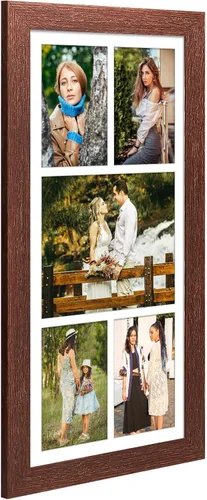 Miniatura 169 de Marcos de Fotos Collage de 13.5X15.5 con 7 Aberturas para Fotos de 4X6, Marco de Fotos Múltiples con Paspartú para Decoración de Pared, Grano