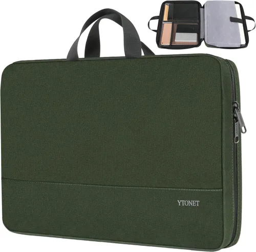 Miniatura 13 de Ytonet Funda profesional para transportar laptop de 15.6 pulgadas, resistente al agua, compatible con la TSA, con asas, compatible con laptops Rosa