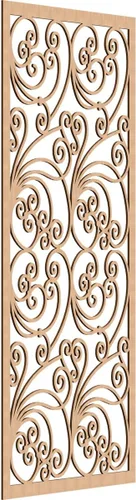 Miniatura 64 de 9 3/8"W x 24 3/8"H x 1/4"T Marilla Decorativos Paneles de Pared de Madera Calado, Abedul
