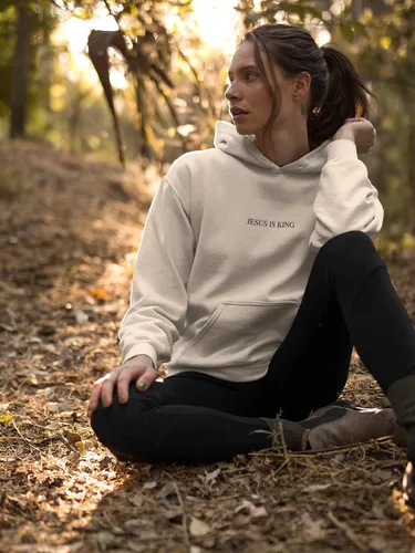 Miniatura 2 de Sudadera con capucha JESÚS ES REY Sudadera cristiana unisex de fe cristiana