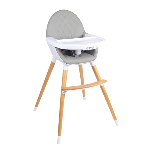 Miniatura 10 de Silla alta convertible para bebés, niños pequeños, niños y niñas - Silla alta de madera con altura ajustable y bandeja apta para lavavajillas - Negro
