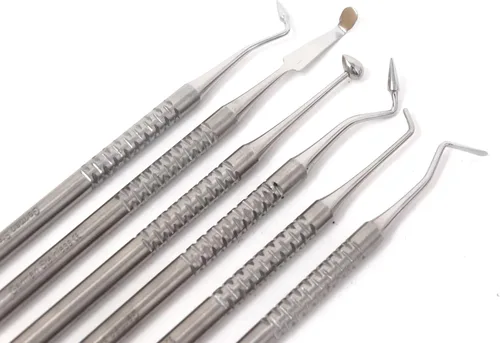 Miniatura 6 de Instrumento compuesto Dental Set de 6 piezas de llenado de plástico restaurador preparación talladores contorno tapón bola bruñidor cavidad diente