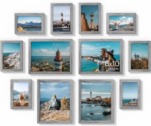 Miniatura 40 de Vittanly Paquete de 7 Marcos de Fotos, Marcos de Fotos Collage Decoración de Pared para Pared o Mesa, Múltiples Tamaños con 1 Pieza de 11x14