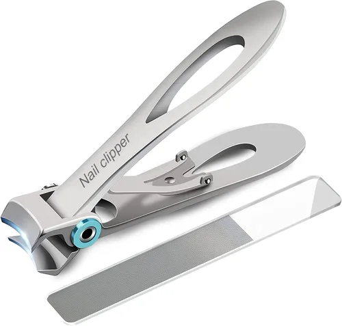 SZHLUX Juego de cortaúñas con apertura superancha, para uñas gruesas de dedos y uñas de los pies, para manicura, pedicura, hombres y mujeres,