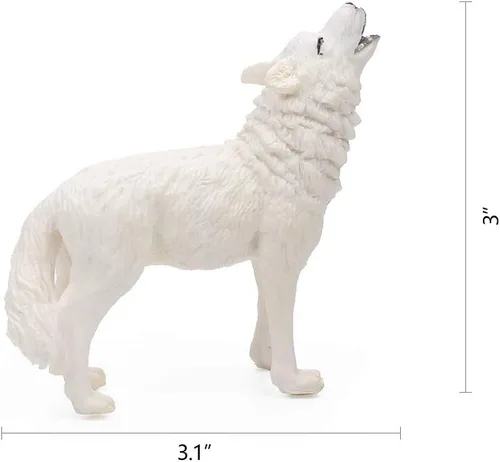 Miniatura 5 de RESTCLOUD Juego de 7 piezas de figuras de juguete de lobo conjunto de figuras de animales de lobo (Conjunto de lobo A)