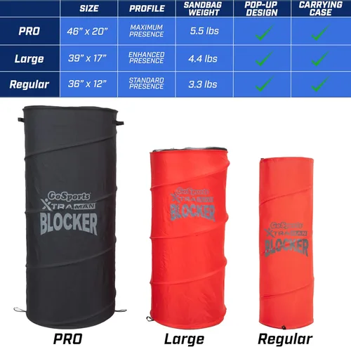 Miniatura 6 de GoSports XTRAMAN Blocker Pop-Up Defenders Paquete de 3 – Maniquí de bloqueo multideporte de gran tamaño – Equipo de entrenamiento para baloncesto