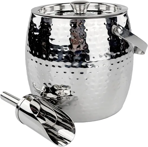 Miniatura 9 de BREKX Cubos de hielo aislados de 3 cuartos para fiestas con tapa y pala, enfriador de vino Iceberg Anchored, cubo de champán para barra de cóctel
