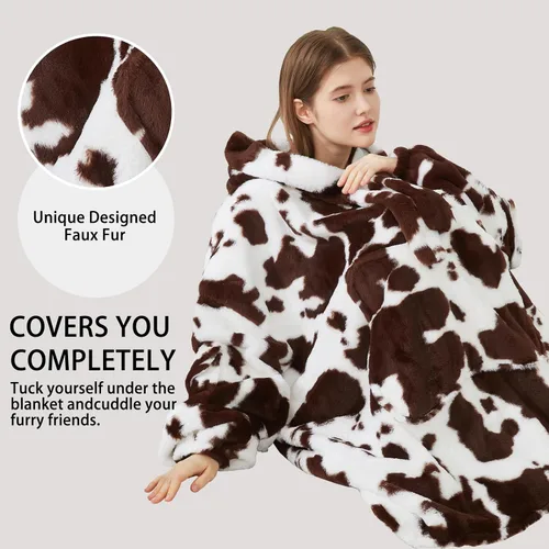 Miniatura 6 de Softan Manta con Capucha, Sudadera de Gran Tamaño para Adultos, Mujeres y Hombres, Regalo, Manta con Capucha Súper Acogedora y Cálida, Sudadera
